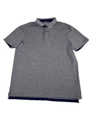 Outdoor Voices Polo Shirt Mens Size L Heathered Blue Breathable Performance Dad